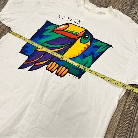 VINTAGE Cancun Shirt Large Toucan Tropical Vacation Tee NWT - Picture 4 of 11